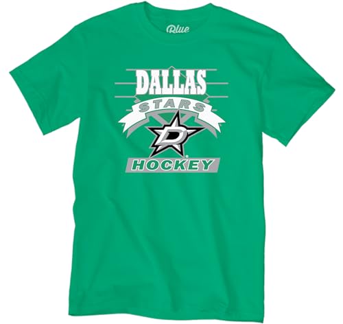 Dallas Stars NHL Officially Licensed T-Shirt Retro 90's Hockey Team Color, Large by Blue 84 - Used condition - Image 2