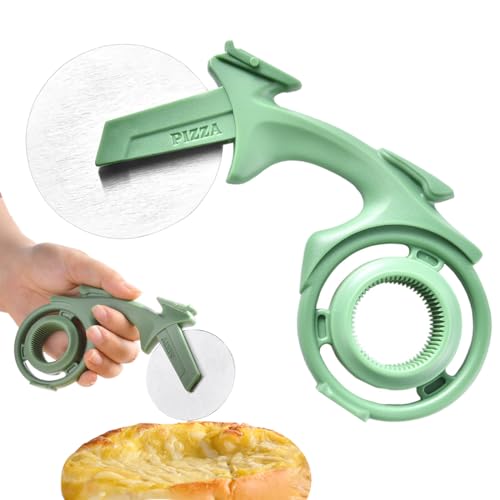 XUZOPIM Bicicletta Pizza Cutter, Funny Pizza Cutter, Stainless Steel Rotella Tagliapizza, Pizza Wheel With Stand, Pizza Cutting Board With Non-Stick Coating Kitchen Tools, Creative Gift