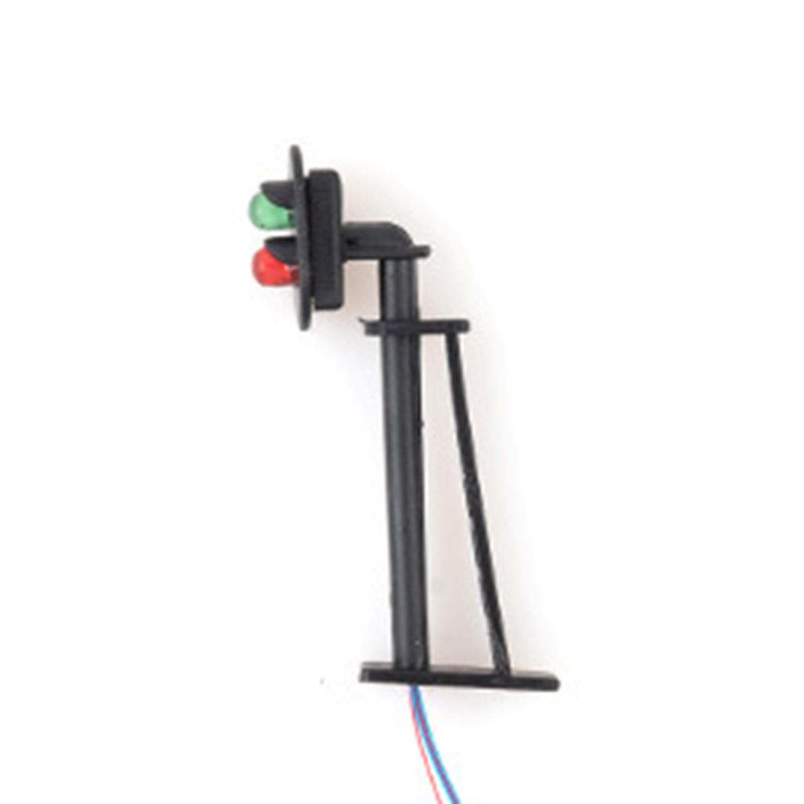 3 Stück Modellbahn Lampen HO 1 87 Eisenbahn Signalleuchten Bahnübergang Licht Straßenlaterne Stahlmaterial mit 3V/12V Widerständen für, Stil B