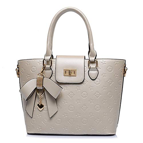 unbrand Frauen Schultertaschen, Lackleder Crossbody Schulter Umhängetasche, Damen Mode Retro Large Capacity Tote Casual Handtasche