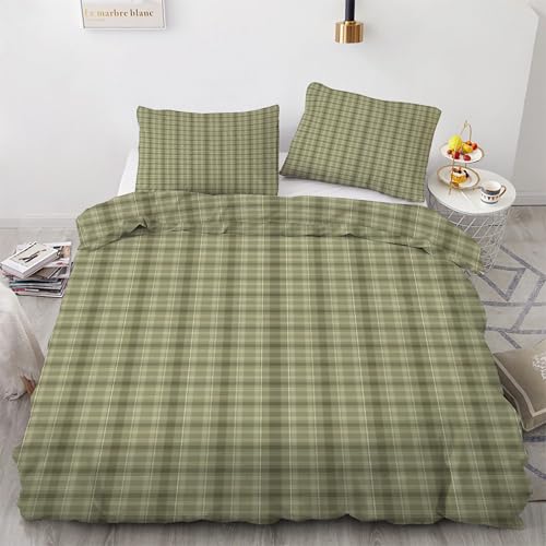 Parure de lit plaid vert housse de couette simple 200x200 sans repassage