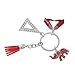 HUSURU Fashion Greek Sorority Gifts Red Tassel Elephant Pendant Gesture 1913 Delta Sorority Key Chain Jewelry For Women