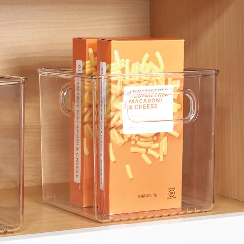 iDesign Recycled Plastic Pantry and Kitchen Storage, Freezer and Fridge Organizer Bin with Easy Grip Handles – 6” x 6” x 6”, Clear by iDesign - Image 8
