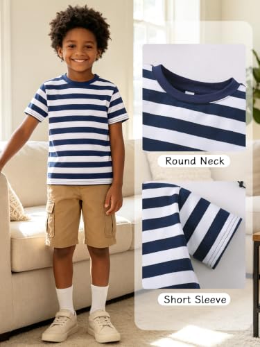 Image of Magic Park 6M-14Y Kid Striped T-Shirt Boys Cotton Tee Basic Top