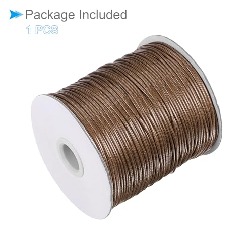 Fil en polyester ciré marron pour tressage et nœuds solides de bijoux