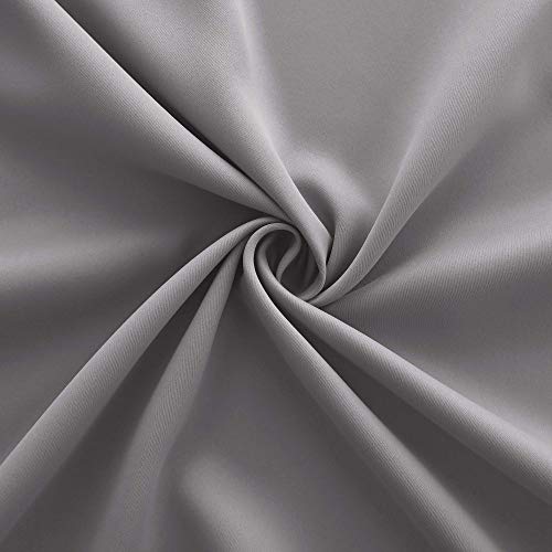 Image of KOUFALL Light Grey Blackout Curtains 84 Inch Length 2 Panel Sets for Dining Room Darkening Black Out Hotel Sunblock Light Blocking Curtins /Living Room Bedroom,Gray