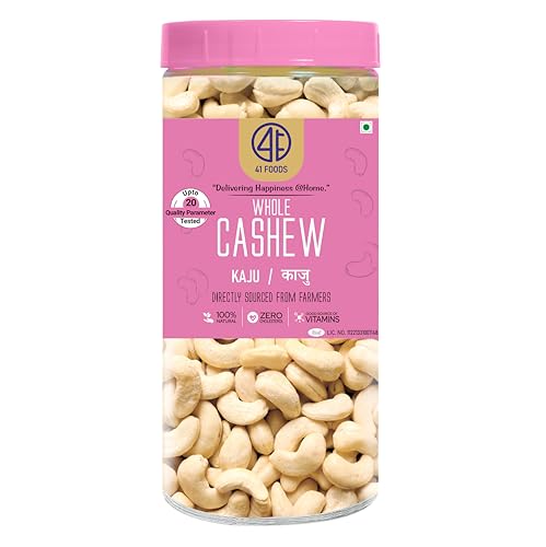 Image of 41 Foods Premium Whole Cashews | Healthy Snacking | 500g