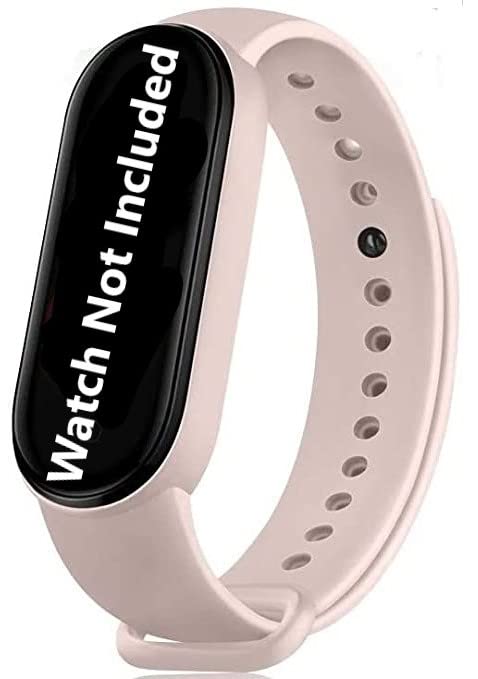 Qai Soft Silicone Replacement Band Strap Compatible with Xiaomi Mi Band 5 / Mi Band 6 (/Watch/Device NOT Included) (Baby Pink)-image-48