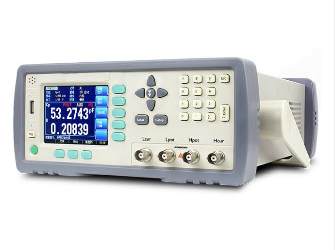 Digital LCR Meters LCR Measuring Bridge with TFT-LCD Display Output Impedance 30Ω, 50Ω and 100Ω Measurement Parameters Cs-Rs,Cs-D,Cp-Rp,Cp-D,Lp-Rp,Lp-Q,Ls-Rs,Ls-Q,R-X,Z-θrad,Z-θdeg DCR