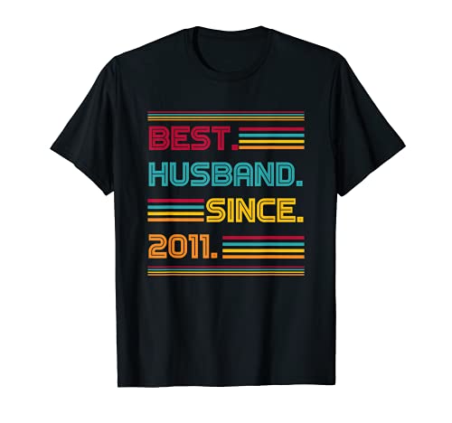 Hombre Boda Gráfico Aniversario Mejor esposo desde 2011 Camiseta