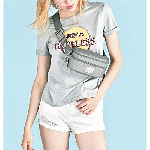 Image of 521s Small Fanny Pack Fashion Waist Bag Cute for Women, Silver