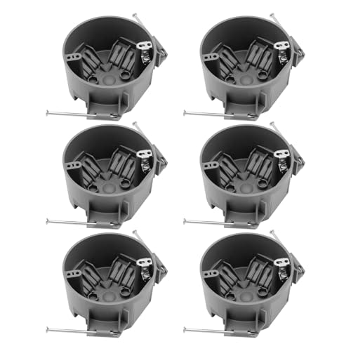 AIRTAK 1-Gang 20 Cu. In. Round New Work Box, 6-Pack
