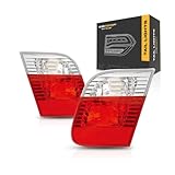 For BMW 325i/330i/325xi/330xi 2002 2003 2004 2005 Tail Lights Assembly Driver and Passenger Side Pair Rear Sedan | Inner | E46 | Deck Lid Mounted | w/White Lens BM2882104, BM2883104 | 63216910537, 632