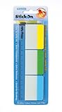 Beautone Self Adhesive Tab Stick On Filing Tabs 3 Pieces, Assorted Colour, 90 (100852290)