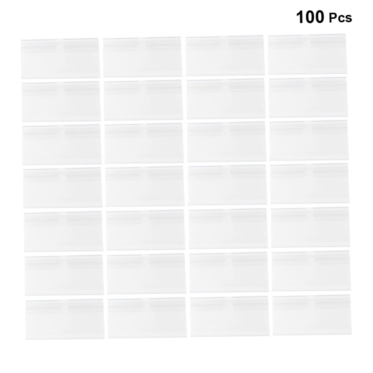 Toyvian 100Pcs Porte-étiquettes transparent pour fils étagère étiquette de prix détail officiel panneau support d'affichage