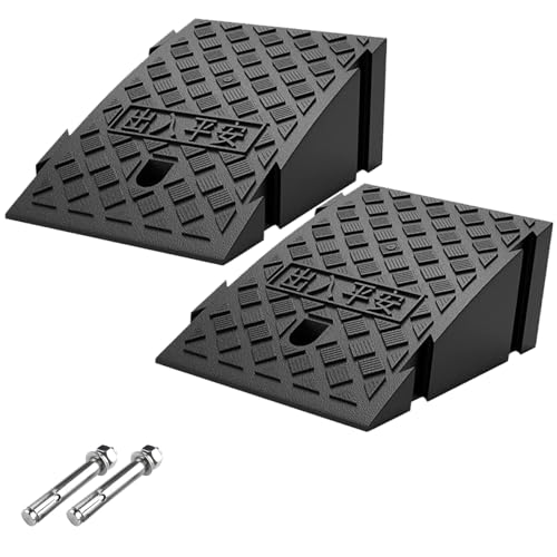 Rampas portátiles de plástico 2 Pcs 25x45x19 cm negro miniatura 1