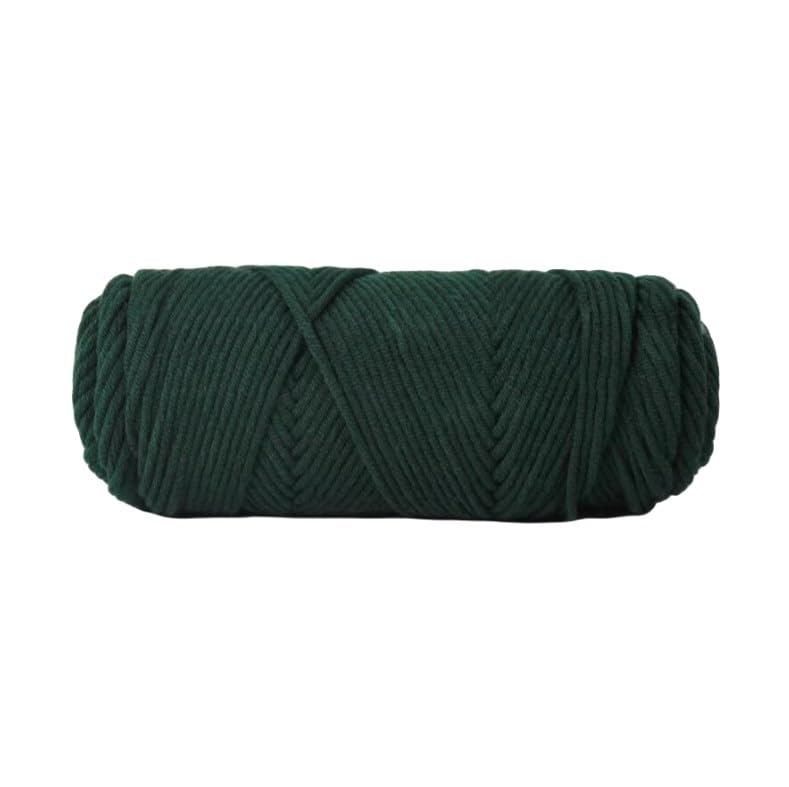 Hilo de lana para proyectos de tejer ganchillo artesanal suave verde oscuro peso 500g