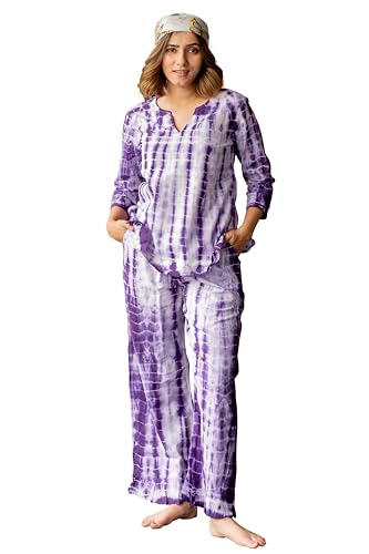Image of MIRCHI FASHION Pure Cotton Cord Set | Shibori Printed Short Kurti with Palazzo Pant | Ethnic Co-ord Set for Women | Summer Office Wear