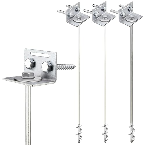 Ground Anchors Screw in - 24' Set of 4 with Brackets...