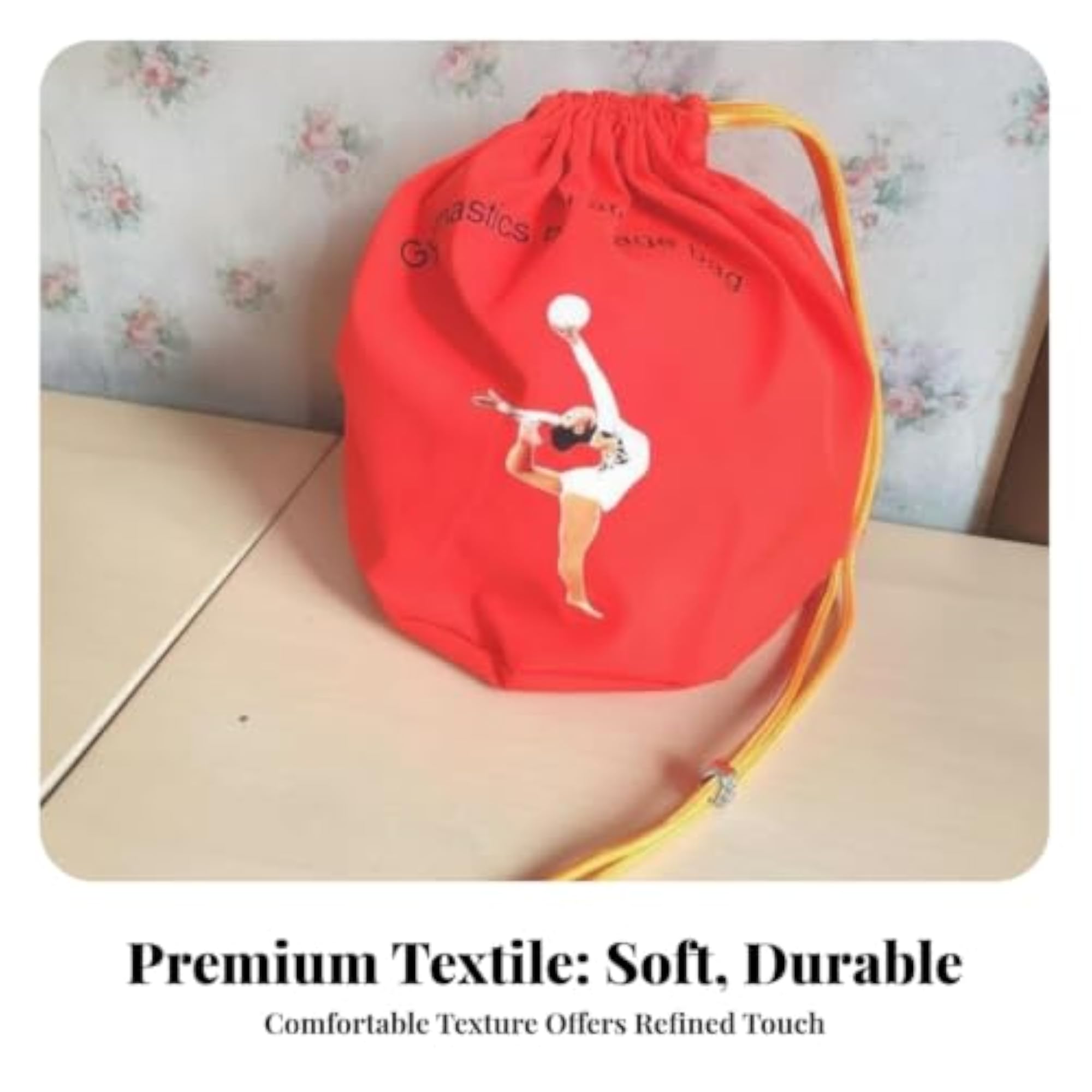 Printed Graphics Gymnastics Ball Bag, Drawstring Pouch