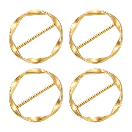 Image of uxcell T-shirt Clips, Clothes Knotting Buckle Ring Wrap Holder for Women Scarf, Loose T-shirt