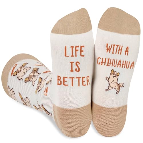 InnoBeta Chihuahua Gifts for Women, Chihuahua Dog Mom Socks for Birthday & Christmas, One...