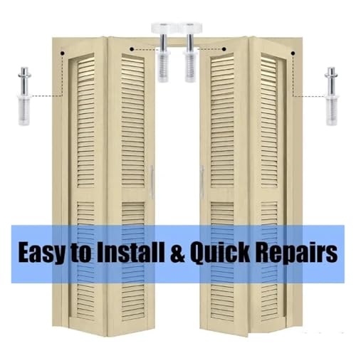 Rueda guíapara puerta plegable superior Bi-Fold Door Top Roller Kit 12 piezas para reparación de puerta de ducha, armario o gabinete miniatura 3