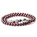 Produktbild Deykhang Feng Shui Garnet Armband Reichtum Wohlstand 925 Reines Silber Fisch Lotus Lucky Charms Multi-Layer-Stretch-Armband 6mm Heilung Chakra-Kristall-Armband Talisman für Bonus Luck