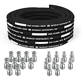 50 Ft 2-Wire 3/4 Inch Hydraulic Hose with 10 JIC 37° + 10 NPTF Fittings) - 4930 PSI, 4-Layer Steel Braided, -22°F to 248°F Temp Range, Heavy-Duty Industrial Grade