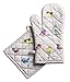 Maison d'Hermine Birdies on Wire Set di guanto da forno in 100% cotone (19 cm x 33 cm) e presina (20 cm x 20 cm) adatto per barbecue, pentole, forno, forno a microonde, grigliate, primavera e estate