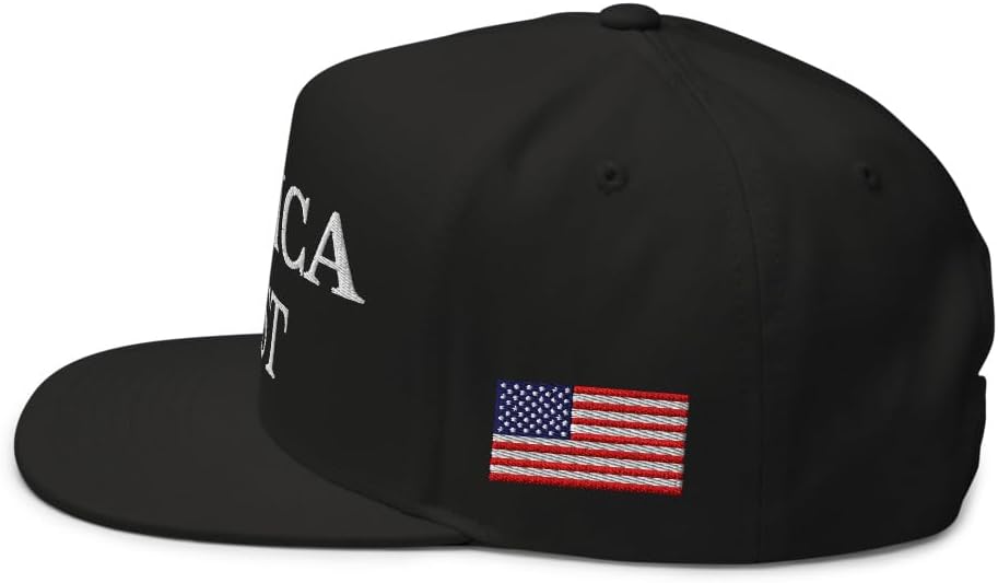 NX America First Embroidered Snapback Hat Flat Bill High Crown Adjustable Snapback Cap - Image 4