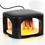 Flea Traps for Home,Flea Bombs That Kill Fleas and Eggs,Fleas Light Trap with Heated Base and 5 Glue Discs, Non-toxic & Natural Fleas Catcher Light,Flea Catcher for Home Bed Carpets (Black)