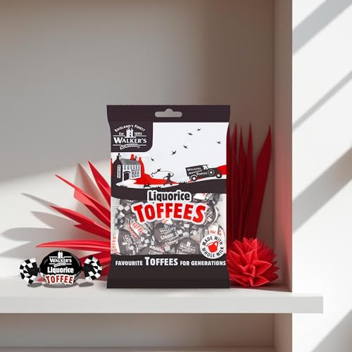 Walkers' Nonsuch Liquorice Toffees | with Condensed Milk & Black Treacle | Imported from the UK | Traditional British Candy | Old Fashioned Licorice Toffee | 5.29 Oz (Pack of 2)