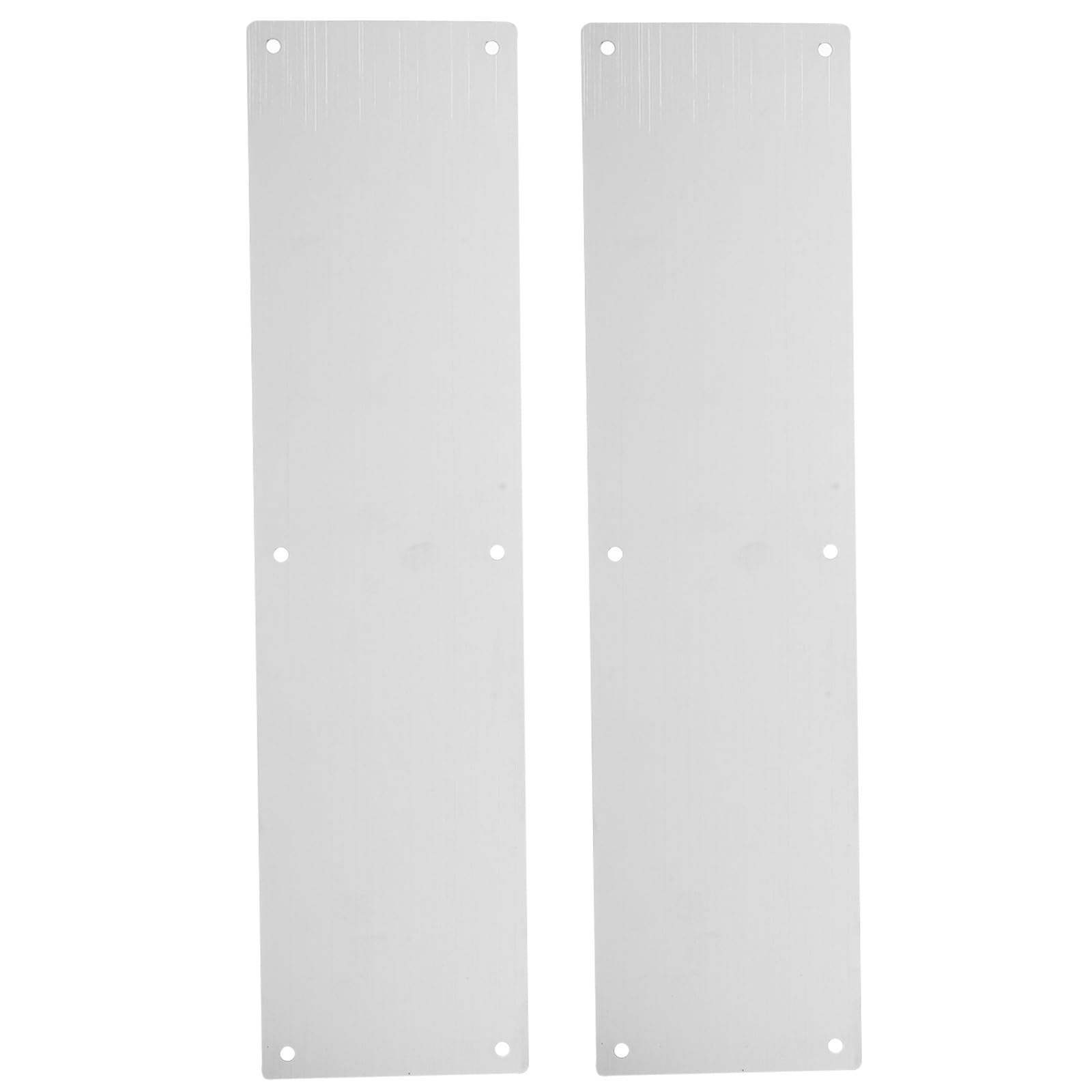 Angoily Placa De Protección Para Puerta De Acero Inoxidable 15.74X3.93X0.23In 2 Unidades Con Tornillos Para Puertas Interiores Y Exteriores Protección Contra Impactos Y Daños