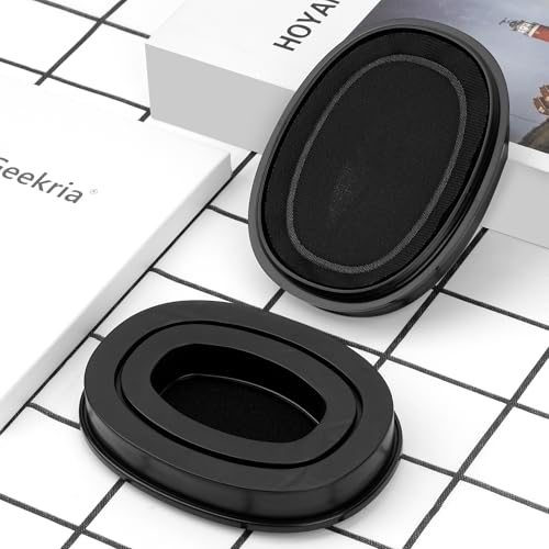 Almohadillas de repuesto para orejeras deportivas con gel refrescante Geekria para Walker's FireMax/Recon Muffs/Audífonos Bluetooth pasivos Walker's, piezas de reparación (Negro) miniatura 5