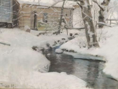 Lienzo de pintura Frits Thaulow poster de 60x90cm para solucionar paredes vacias en la oficina