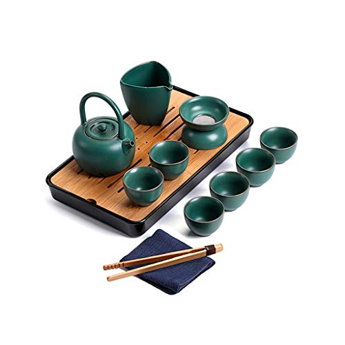 Juego de té retro para hacer tetera, juego de té Kung Fu para el hogar, bandeja de té, mesa de té para almacenamiento de agua, juego de té
