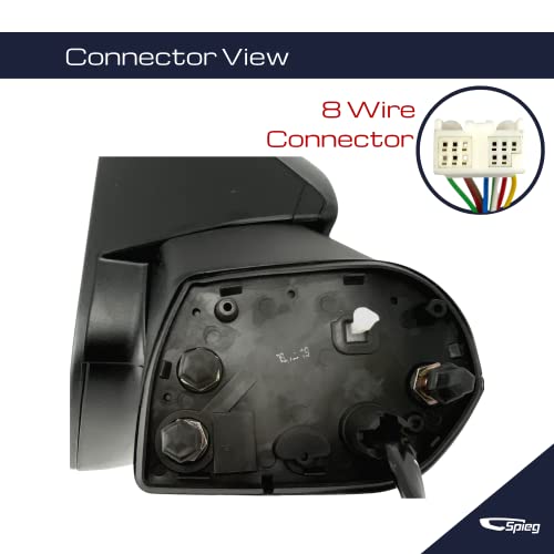 Spieg Driver Side Mirror Replacement For Toyota Rav4 2019-2020 Power Heated Blind Spot Monitoring Turn Signal Black 8 Pin (Lh) #TOP5