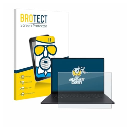 BROTECT Entspiegelungs Schutzglas für ASUS ProArt P16 Schutzfolie Panzer Folie Glas Matt [Extrem Kratzfest 9H, Anti-Reflex, Anti-Fingerprint]