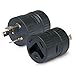 Weekender by ParkPower 30 Amp, 125V Male to 30 Amp, 125V Locking Female black Generator Adapter, Black