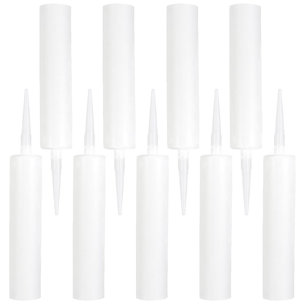 Healeved Tubes de Calfeutrage - Cartouche Douilles, Lot de 9 Tubes de Calfeutrage, Calfeutrage, Buse de Cartouche, Douilles embouts de Remplacement, pour Mastic Adhésif et à Calfeutrer