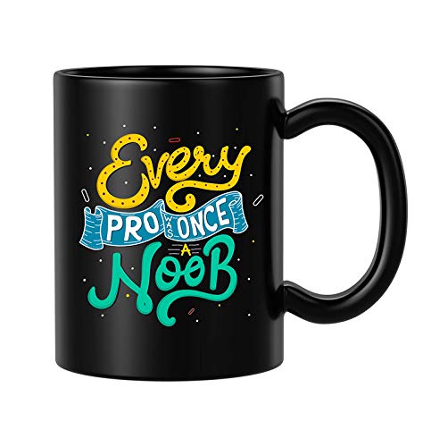 BLISSartBLISSart Ceramic Coffee Mug, Black, 350 ml, 1 Piece, Every Pro Once Printed Motivational Gift for Students Home Office