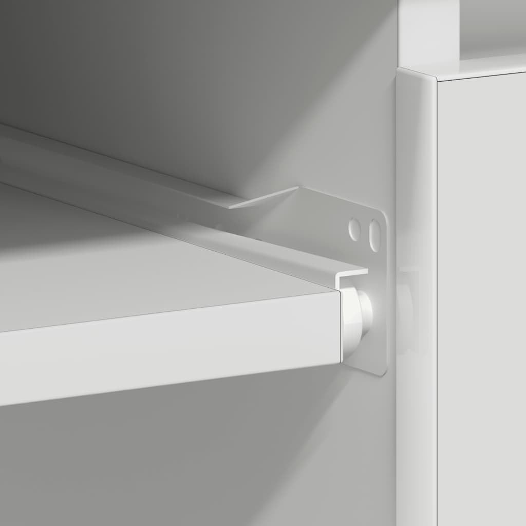 Białe biurko z materiału drewnopochodnego 90 x 45 x 76 cm z 3 szufladami, kompaktowy stół roboczy do domowego biura, pokoju młodzieżowego, biura, laptopa, komputera, gier, nauki i miejsca do