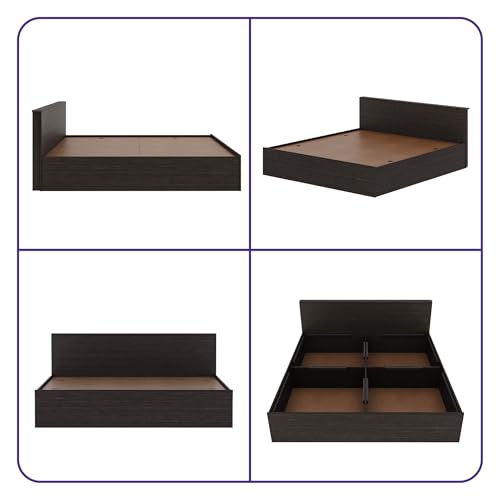 Image of Wakefit Bed | 1 Yr Warranty | King Size Bed, Comes with Storage Box, Noise-Free, Density: 680-750 kg /m, Termite & Borer Resistant, Fits Mattresses Up to 8 Inches (Taurus 78 x 72 - Wenge)