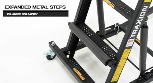 Traxion 3-100 Foldable Topside Automotive Engine Creeper, Red & Black - Image 6