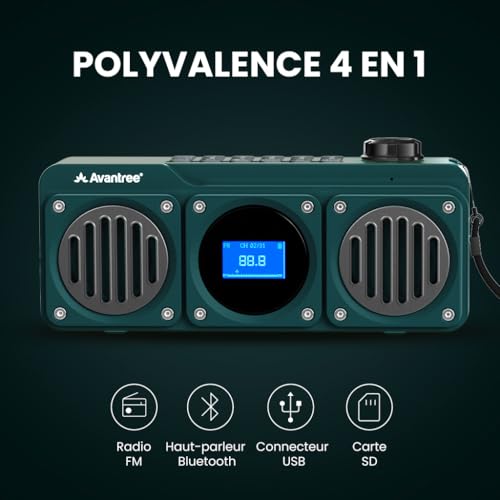 Enceinte Bluetooth 14W volume élevé et radio FM stéréo