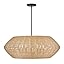Black with Camel Rattan Shade