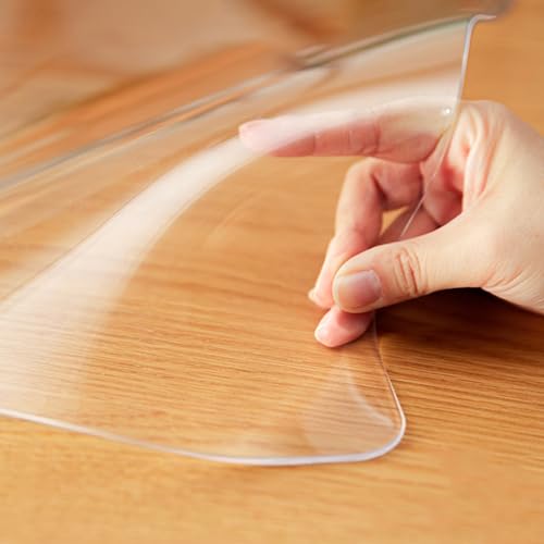 Tapete para silla de oficina, 80 x 150 cm, protector de suelo transparente, tapete de plástico para cocina, escritorio, sala de estar, tapete antideslizante para suelos de madera dura, tapete