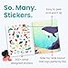 Mermaid Stickers by Cupkin, Toddler Sticker Book for Kids, Fun Toy, Toddler Road Trip Essentials, 300+ Girly Stickers + 8 Sticker Scenes and Coloring Pages, Mermaid Stickers Ages 2+