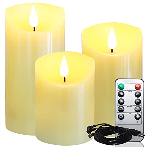 Lezonic 1 LITHIUM_ION BATTERIES REQUIRED Rechargeable Flickering Flameless Candles Battery Operated cover